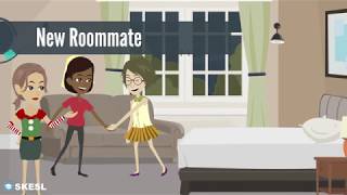 English Conversation Lesson 12 New Roommate [upl. by Saunderson98]