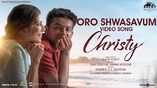 Oro Shwasavum Video Song ChristyMathew MalavikaGovind VasanthaAnwar Ali Rocky Mountain Cinemas [upl. by Neiht]