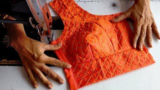 Simple katori blouse cutting and sttiching Very eAsy Method Full Video [upl. by Jemie]