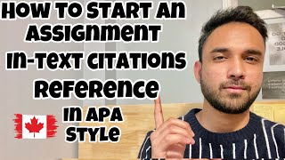 How to do an Assignment Intext Citation and Reference in APA style  Conestoga College  Brantford [upl. by Whitver355]