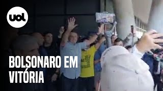 Bolsonaro no ES tem aglomeração apoiadores sem máscara e agressões a oposicionista [upl. by Henig]