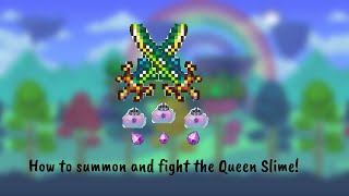 How to summon and fight the Queen Slime Using Gelatin Crystal [upl. by Aleron]