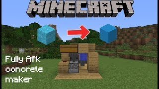 FULLY AFK concrete maker in Minecraft 1122 TUTORIAL [upl. by Travis]