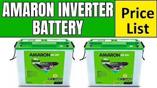 Amaron Inverter Battery Price List in India  12 Volt With Warranty [upl. by Eilrebma]