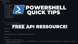 PowerShell Quick Tips  Free API Ressource [upl. by Annawahs871]