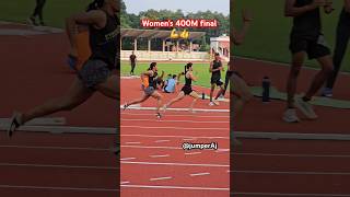 Womens 400m final 💪 jumperaj trackandfield youtubeshorts [upl. by Skcirdnek]