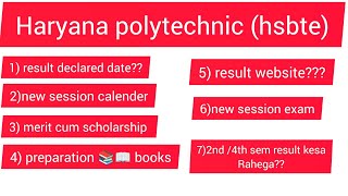 Hsbte result big update 2024 hsbte June July big update all semester 2nd4th6th amp reappear [upl. by Candy]