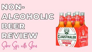 Sober Sips Clausthaler Grapefruit  NonAlcoholic Beer Review [upl. by Enniroc]