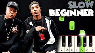 Still DRE  Dr Dre  SLOW BEGINNER PIANO TUTORIAL  SHEET MUSIC by Betacustic [upl. by Aniger487]