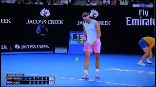 R NADAL VS M CILIC  Australia Open 2018  Quarter Final [upl. by Kanal]