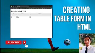 How To Create table In HTML [upl. by Orvie498]