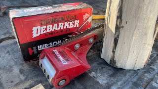 I got a new tool Chainsaw debarker attachment [upl. by Nnaeirrac]