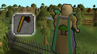 I got 99 Woodcutting Only using a Black Axe Woodcutting 3  99 one at a time UIM OSRS [upl. by Islek]