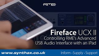 RME Fireface UCX II iPad control with RMEs Advanced USB Audio Interface [upl. by Eirellam598]