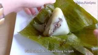 Banh Gio  Vietnamese Rice Pyramid Dumplings Recipe  Helens Recipes [upl. by Dleifrag]