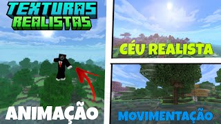 COMO COLOCAR TEXTURAS REALISTAS NO MINECRAFT BEDROCK ANDROIDIOS [upl. by Auqinaj]