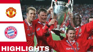 Historic Comeback  Manchester United vs Bayern Munich  Champions League Final 1999 Highlights [upl. by Faunia28]