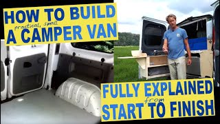 How to build a camper vanDIY conversionfully explained  Renault Trafic Roomtour [upl. by Suidualc]