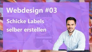 Schicke Labels erstellen mit Photoshop und Illustrator  Webdesign 03 [upl. by Papert]