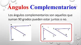 Ángulos Complementarios Suplementarios Adyacentes  Matemática [upl. by Welby305]