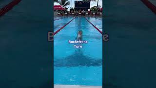 Turn vs Flip Turn in backstroke backstroke swimming [upl. by Notirb]