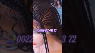 ☎️00229 512 443 72 Perruque tresse fulllace wig braids cutwig hairstyle afro beauty 🧚‍♀️ [upl. by Kathlin]