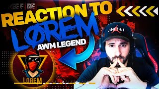 LOREM FREE FIRE AWM LEGEND LETS WATCH TOGETHER [upl. by Yensehc]