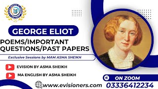 GEORGE ELIOT AS AN INTELLECTUAL NOVELISTAsma Sheikh tutor [upl. by Vihs]