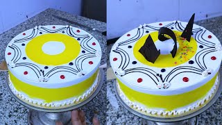 How to make pineapple cake  pineapple glaze cake  pineapple cake recipe  1kg cake design [upl. by Aihsenak876]