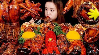 JAPONESA COZINHANDO E COMENDO FRUTOS DO MAR ASMR DE COMIDA [upl. by Yelsnik]