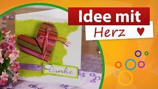 Idee mit Herz 💚 trendmarkt24  Karte basteln 🔰 [upl. by Bloom]