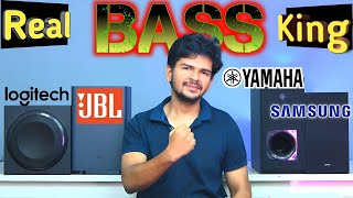 BASS comparison  LOGITECH VS JBL VS YAMAHA VS SAMSUNG [upl. by Launce]