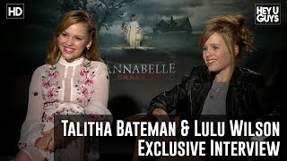 Talitha Bateman amp Lulu Wilson Exclusive  Annabelle Creation Movie Interview [upl. by Edyaw]