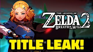 Zelda Breath of the Wild 2 HUGE TITLE LEAK Is Weird The Real Name Is [upl. by Lazar]