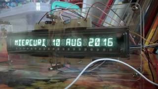 clock on VFD FG209M2 display with MAX6921 and Arduino [upl. by Roybn]