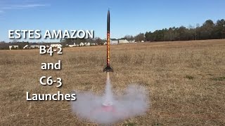 Estes Tandem X Amazon Rocket  2 Launches w Different Engine Sizes [upl. by Marbut]