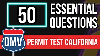 DMV Permit Test 2024 California 50 Essential Questions [upl. by Andria]