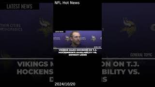 Vikings Make Decision on TJ Hockensons Availability vs Detroit Lions [upl. by Assilam454]