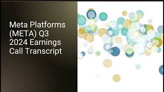 Deep Dive  Meta Platforms META Q3 2024 Earnings Call [upl. by Seyah535]