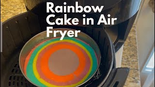 Simple Air Fryer Rainbow Cake Recipe How to Bake Cake in Air fryer Air fryer Cake airfryer cake [upl. by Shayne802]