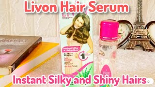 Livon Hair Serum for Silky And Shiny Hairs 🌷hairserumsilkyhairhaircare [upl. by Tybie]