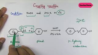 coupling reaction preparation of para diazo benzene from phenol Dye Formation  JEE NEET 2020 [upl. by Diad]