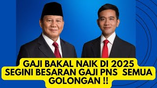 Gaji Bakal Naik di 2025 Segini Besaran Gaji PNS Semua Golongan [upl. by Halyak]