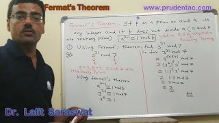 Fermat theorem with examplewwwprudentaccom [upl. by Bern37]