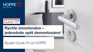 Spojení QuickFit od HOPPE Rychle smontováno – jednoduše opět demontováno [upl. by Khai]