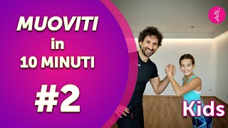 Ginnastica bambini a casa muoviti in 10 minuti 2 [upl. by Elumas]