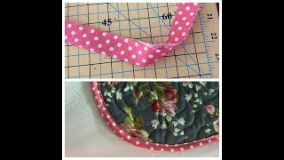 HOW TO USE STRAIGHT GRAIN BINDING on CURVED CORNER QUILT [upl. by Aratal]