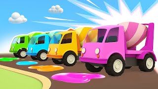 Helper cars amp racing cars Trucks for kids amp learn colors with toy cars Full episodes of cartoons [upl. by Almallah]