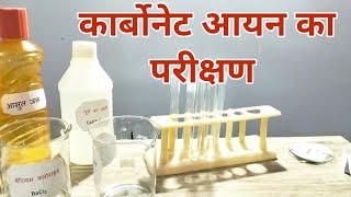 Carbonate ion test  carbonate ion  acid radical test  test for acid radical carbonate [upl. by Ias]