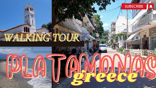 Walking tour PLATAMONAS Greece [upl. by Nivrehs]